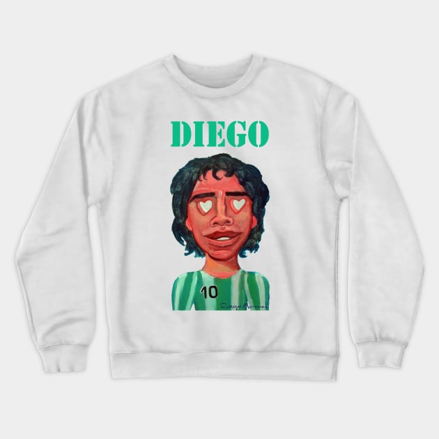 Diego with hearts Crewneck Sweatshirt by diegomanuel